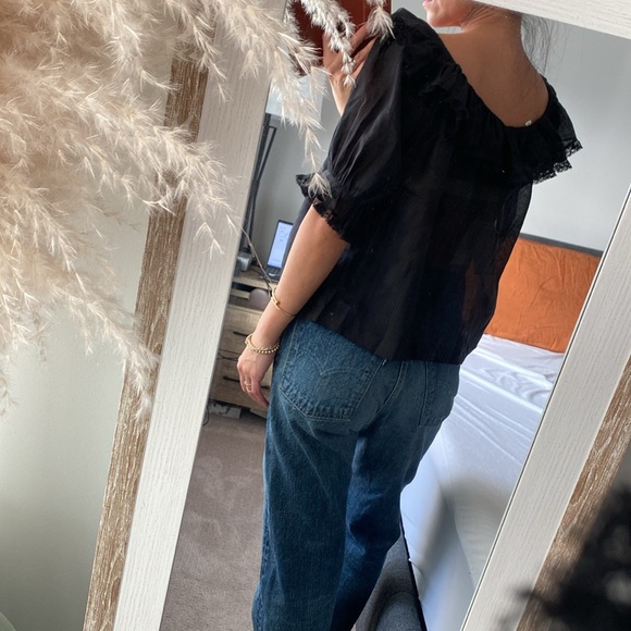 NWT Doen ramie ruffle blouse - Picture 2 of 5